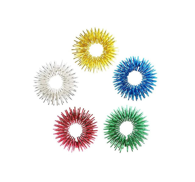 Spiky Acupressure Rings (5 pack) The Autistic Innovator Multicolor 