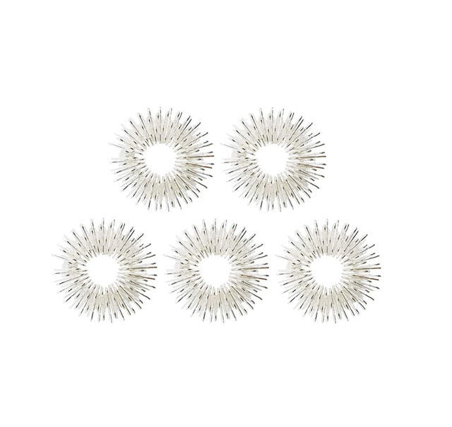 Spiky Acupressure Rings (5 pack) The Autistic Innovator Silver 