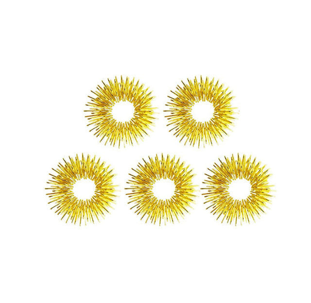 Spiky Acupressure Rings (5 pack) The Autistic Innovator Gold 